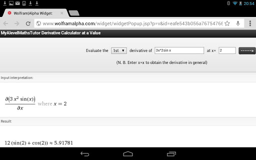 Differentiation Calculator +