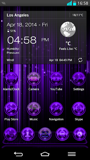 Next Launcher 3D PUrings Theme