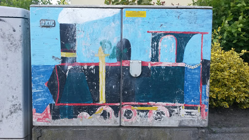 Stromkasten Lokomotive Mural