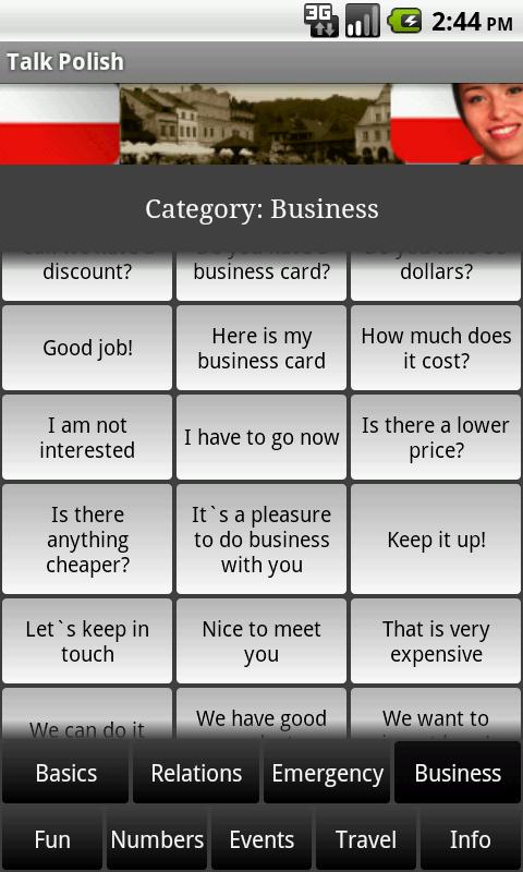Android application Talk Polish screenshort