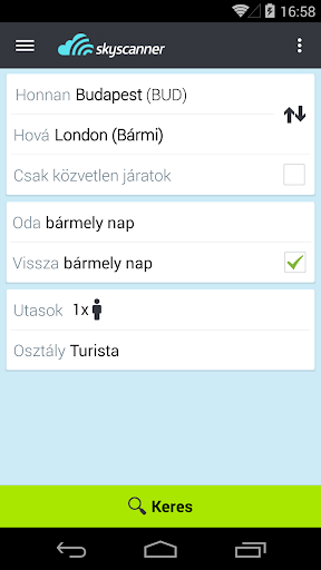 Skyscanner minden járat