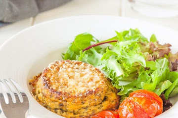Twice baked ricotta and herb soufflé's