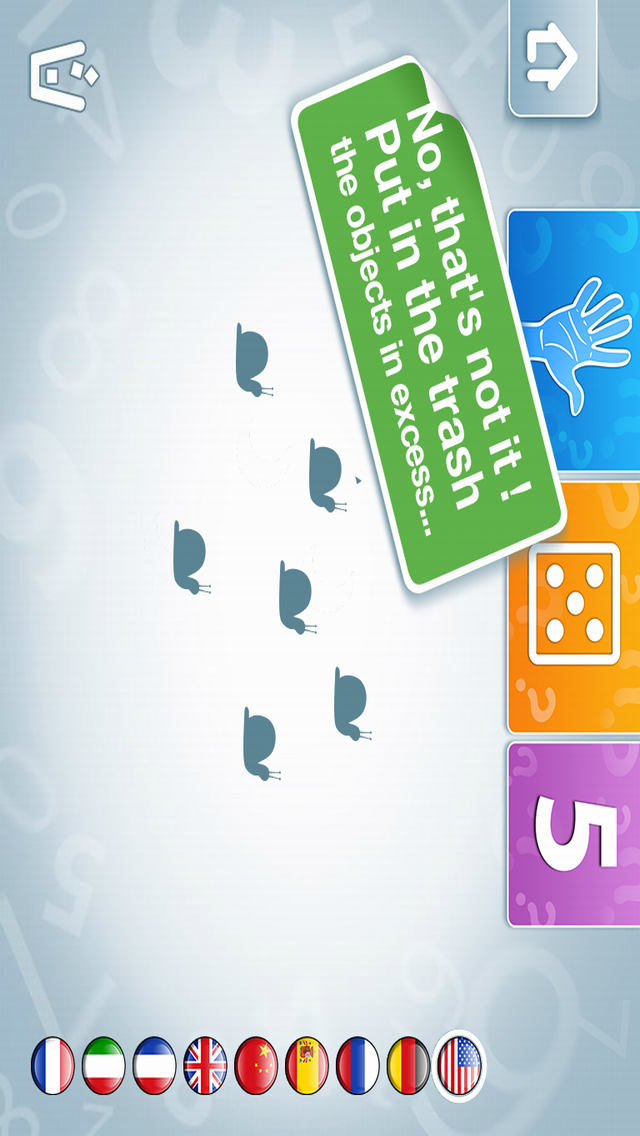 Count with your fingers! Screen 3