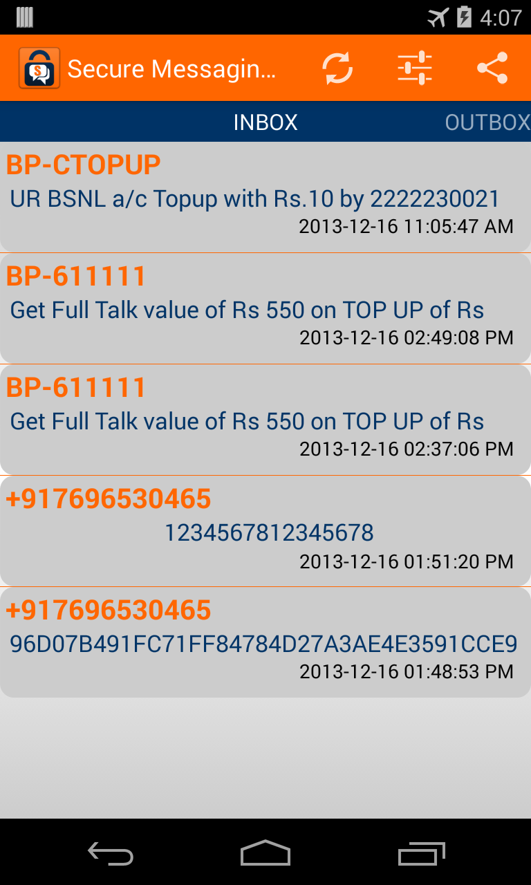 Secure Messaging App Screen 3