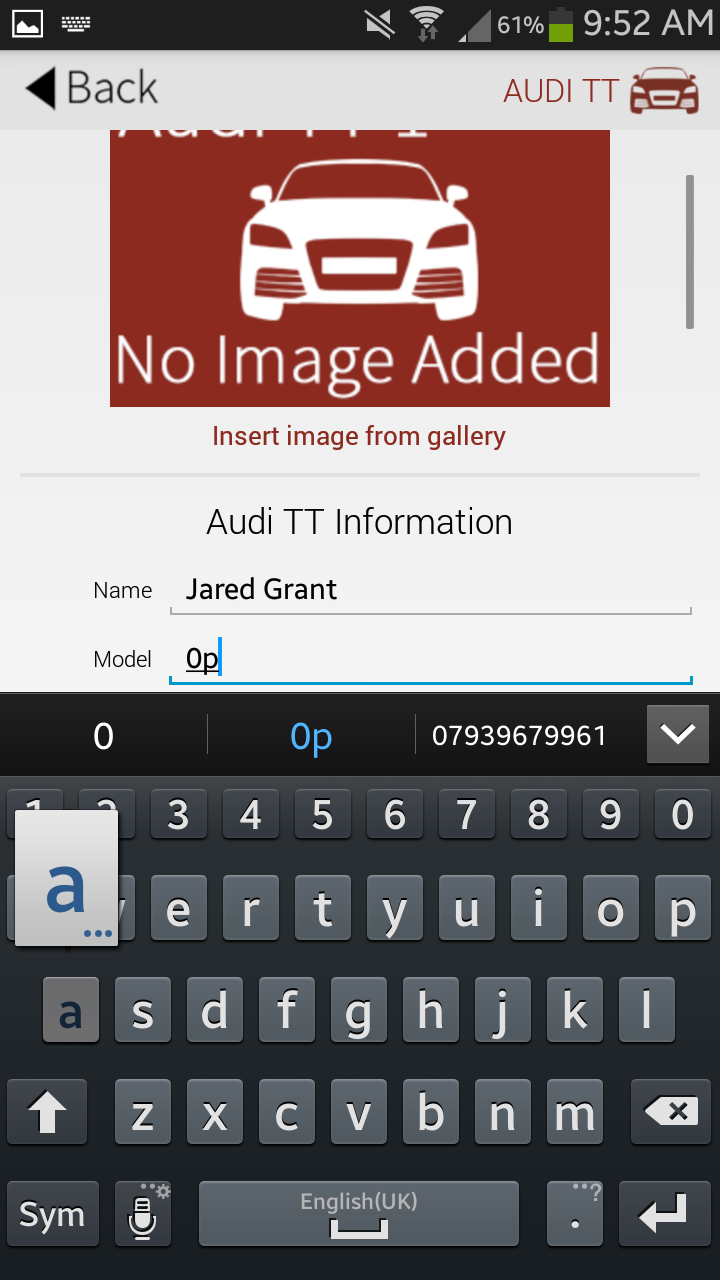 Audi TT - EBG Screen 3