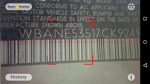 VIN Barcode Scanner