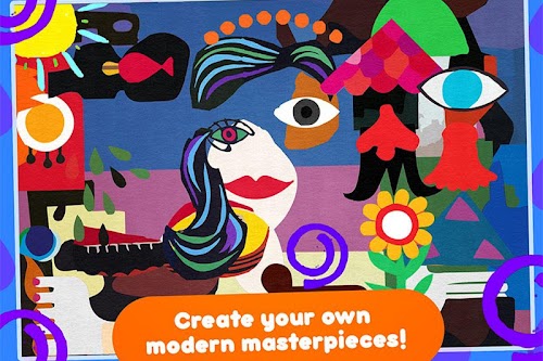 Android application kids modern art studio screenshort