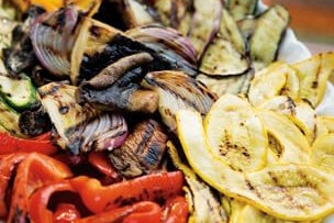 Grilled Vegetable Antipasto with Red Onion Vinaigrette