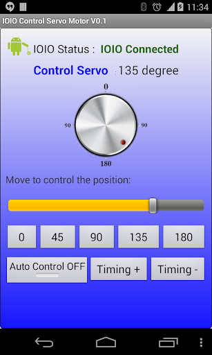 IOIO Servo Motor PWM Control