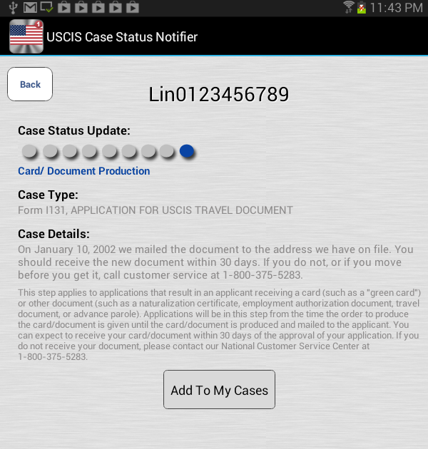 apk share uscis case status tracking