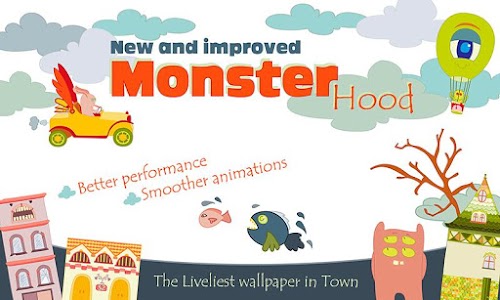 Android application MonsterHood Live Wallpaper Pro screenshort