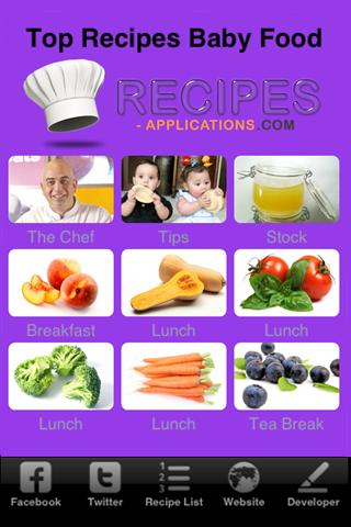 Top Recipes Baby Food Screen 1