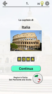 Screenshot dell'applicazione Android Capitals of All Countries in the World: City Quiz