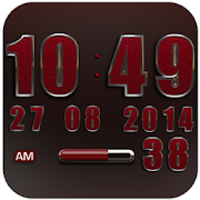 Digi Clock Widget Red Elephant