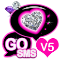 GO SMS THEME PINK Zebra STAR icon
