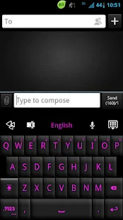 GO Keyboard Black Pink Theme