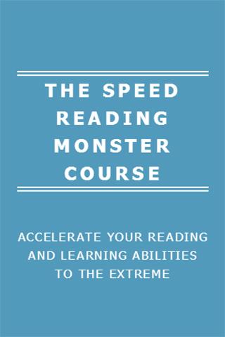 SPEED READING MONSTER COURSE