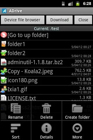 ADrive Mobile - screenshot