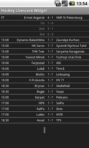 Hockey Livescore Widget