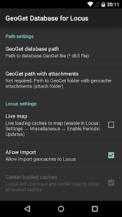   Locus - addon GeoGet Database- screenshot thumbnail   