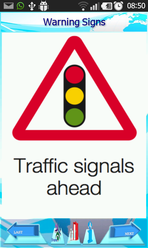 Driving  Rules &amp; Traffic Signs Screen 1