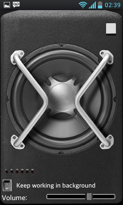 Android application Subwoofer Bass Vibrator screenshort