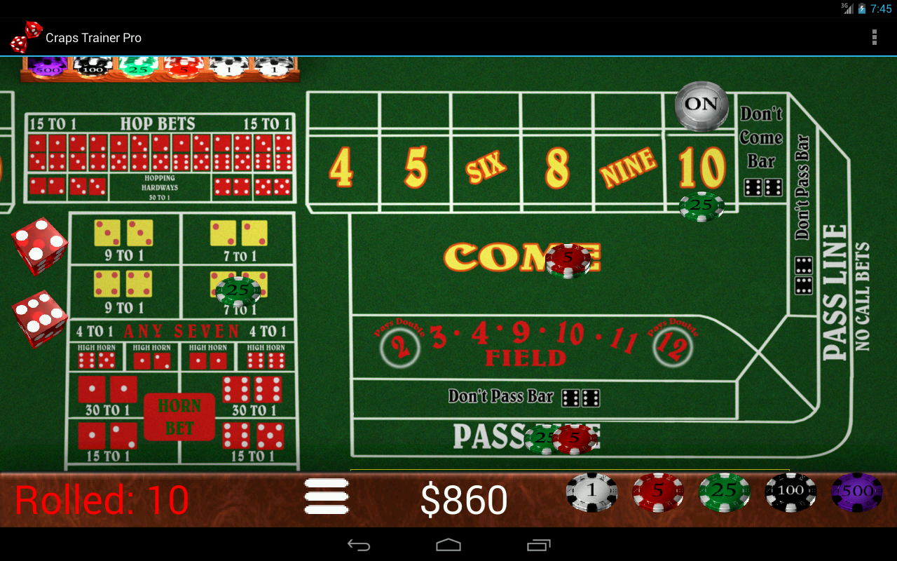 Craps Trainer Pro - screenshot