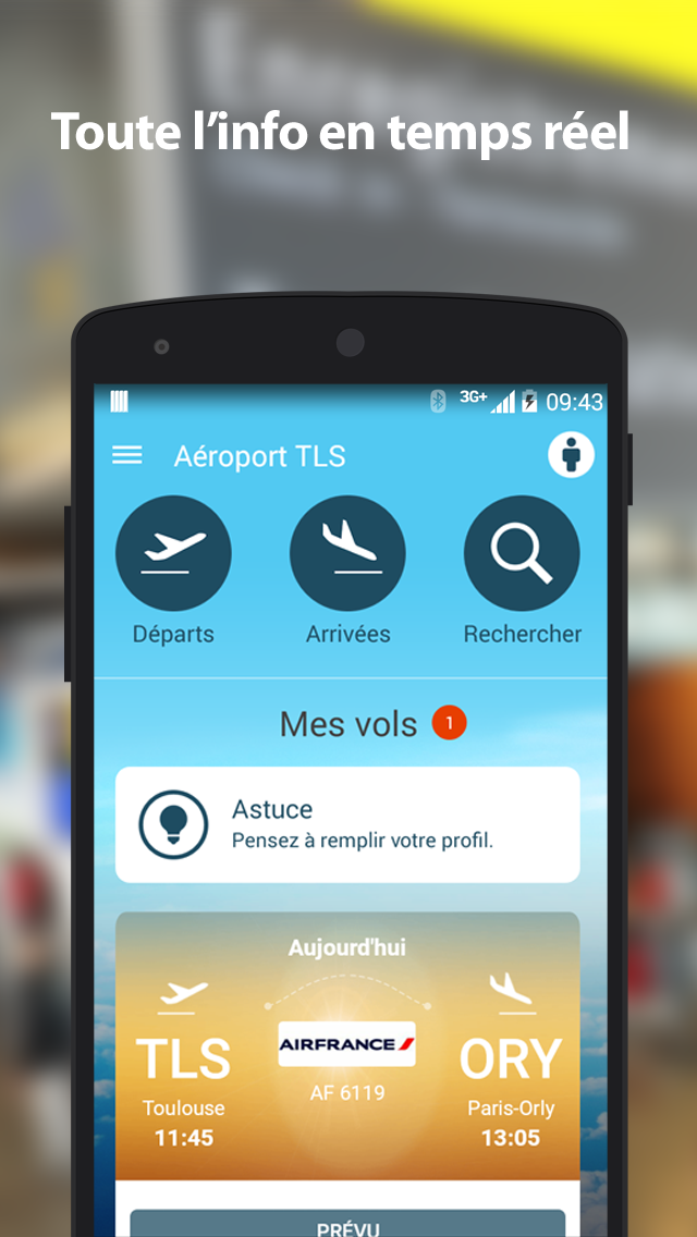 Android application Toulouse Blagnac Airport screenshort