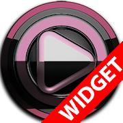 Poweramp widget BLACK Bordeaux