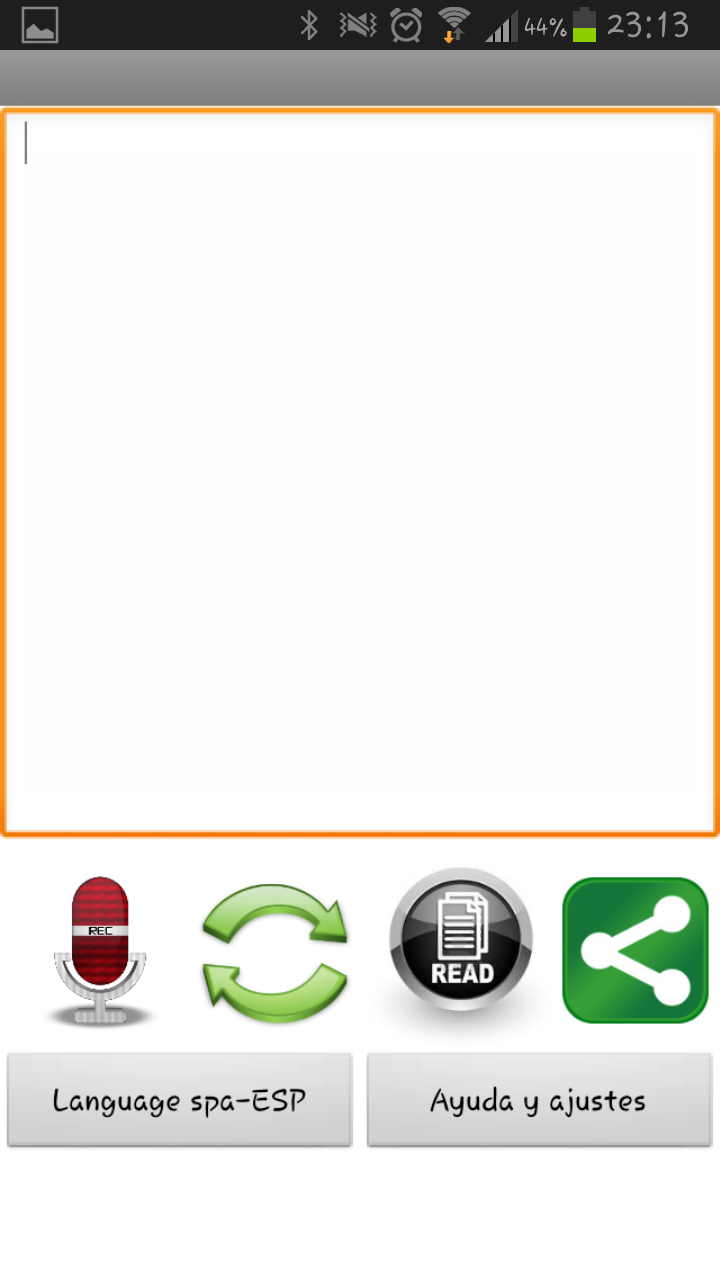 Android application Dictation: write by voice screenshort