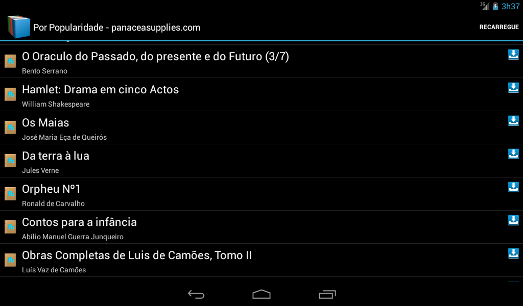   Livros grátis em português: captura de tela 