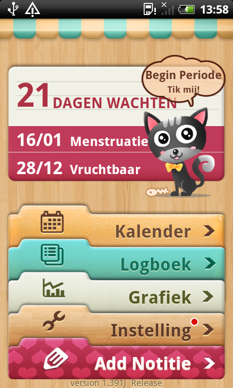 Cyclus kalender Period Tracker - screenshot
