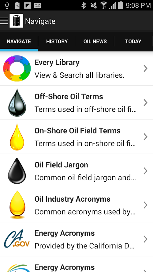 Android application 5,000 Oil and Gas Terms screenshort
