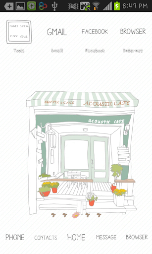 Cafe Mint GO Launcher theme