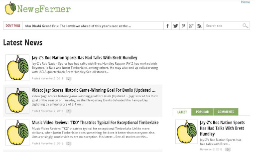 NewsFarmer Top RSS News Feeds