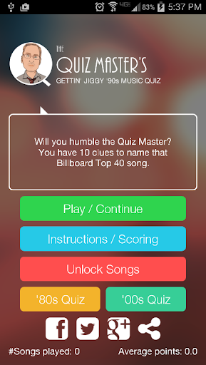 【免費解謎App】Quiz Master’s '90s Music Quiz-APP點子