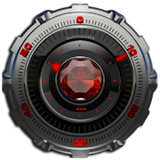 Clock Widget Red Diamond