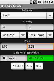 Lastest Unit Price Decoder APK for PC