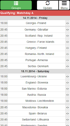 EC 2016 Match schedule +Quali.