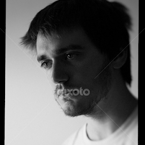 What do you do when you can't sleep? I edit photos of this guy. My guy. Happy Valentine's DAYYY! Tell someone you love them! by Brittany Skelton - People Portraits of Men