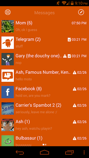 GOSMS WP8 Orange+ Theme