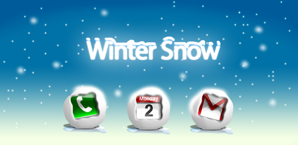 Winter Snow Go Launcher Theme v1.0