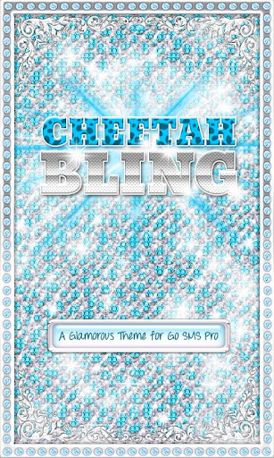 ♦BLING Theme♦ Teal Cheetah SMS