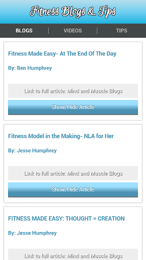 Fitness Blogs Tips