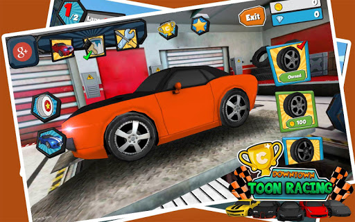 【免費賽車遊戲App】Downtown Car Toon Racing-APP點子