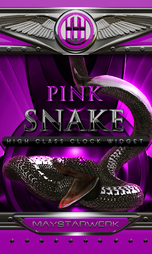 pink snake clock widget