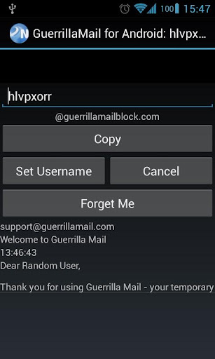 Guerrilla Mail for Android