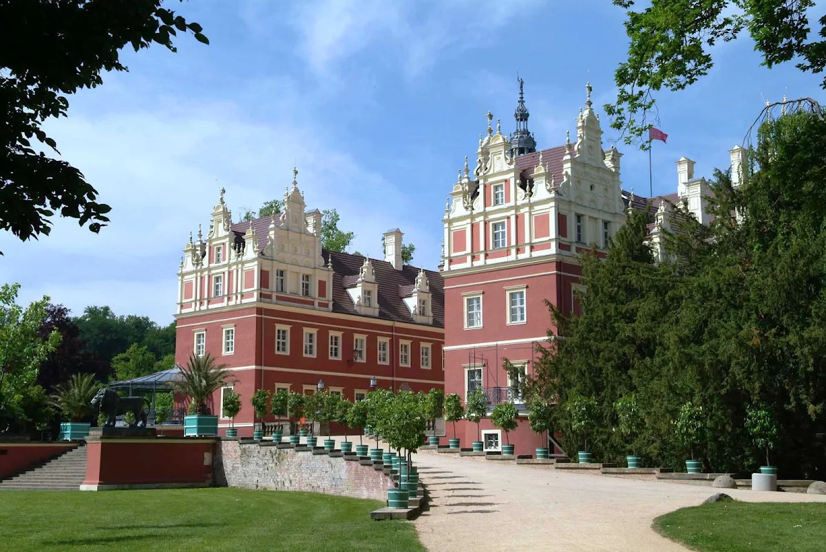 Germany-new-palace - Muskau Castel in the Upper Lusatia region in Germany.