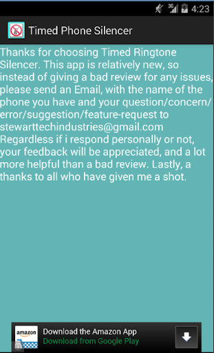 【免費生產應用App】Timed Phone Silencer-APP點子