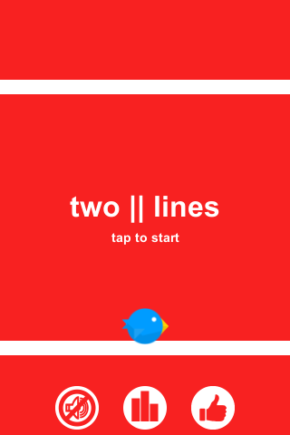 two lines: zigzag bird